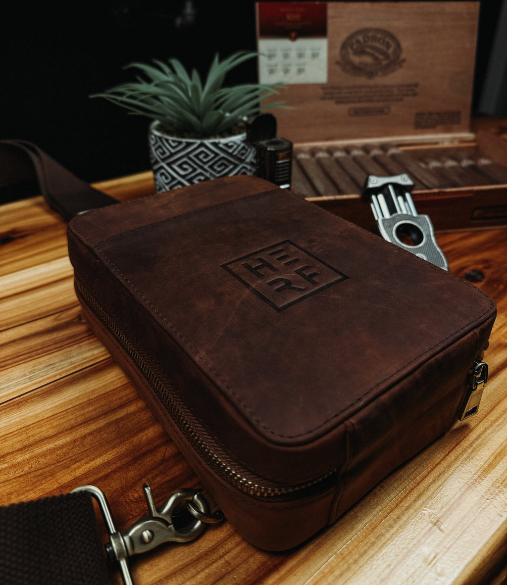 The Herf Crossbody 2.0 – Premium Leather Cigar Case