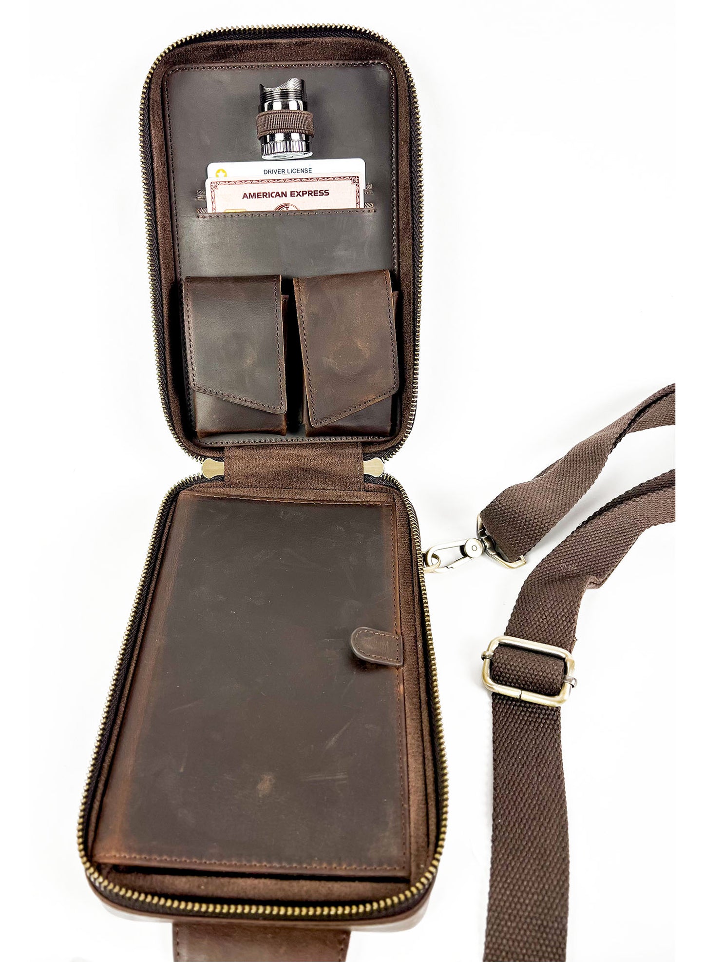 Leather Crossbody Travel Case